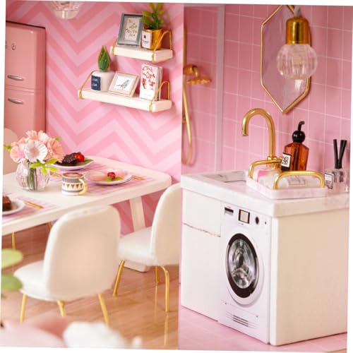 Supvox DIY Miniaturhaus Bausatz Kreatives Holzhaus Modell zum Selbstbauen Handliches Mini Cabin Model für Familien und Freunde Sicheres Bastelspielzeug für Altersgruppen als Geschenk Supvox DIY Miniaturhaus Bausatz Kreatives Holzhaus Modell zum Selbstbauen Handliches Mini Cabin Model für Familien und Freunde Sicheres Bastelspielzeug für Altersgruppen als Geschenk von Supvox