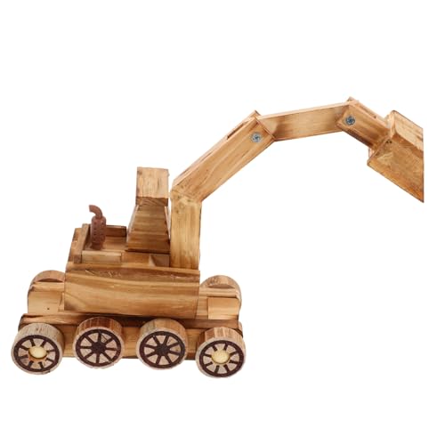 Supvox Holz Bagger Modell Cartoon Bagger Holz Baufahrzeug Modell mit Funktion Sammlerstück und Dekoration für Sammler Beliebtes Engineering Fahrzeug Supvox Holz Bagger Modell Cartoon Bagger Holz Baufahrzeug Modell mit Funktion Sammlerstück und Dekoration für Sammler Beliebtes Engineering Fahrzeug von Supvox