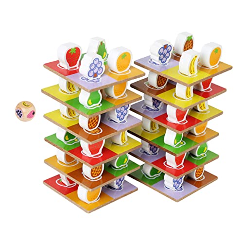 Supvox Holz Balancespiel Stapelturm Lernspielzeug mit Glatten Kanten Kreatives Obstdesign Fördert Geduld und Feinmotorik für Jungen und Mädchen Supvox Holz Balancespiel Stapelturm Lernspielzeug mit Glatten Kanten Kreatives Obstdesign Fördert Geduld und Feinmotorik für Jungen und Mädchen von Supvox