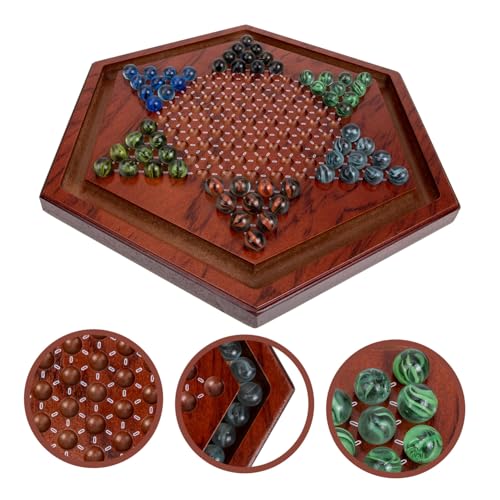 Supvox Holz Chinese Checkers Spiel mit Glasperlen Sechseckiges Brettspiel für Spieler Pädagogisch Wertvoll Glatte Oberfläche Gesellschaftsspiel und Geschenk für Familien Supvox Holz Chinese Checkers Spiel mit Glasperlen Sechseckiges Brettspiel für Spieler Pädagogisch Wertvoll Glatte Oberfläche Gesellschaftsspiel und Geschenk für Familien von Supvox