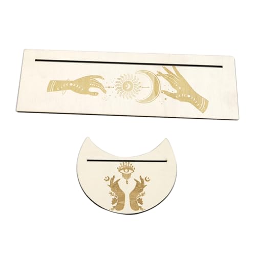 Supvox Holz Tarot Kartenhalter Mondform und Design Dekorativer Altarständer für Wahrsagung Langlebiger Divinationshalter Kreatives Wohn und Bar Einzigartiges Accessoire für Spirituelle Supvox Holz Tarot Kartenhalter Mondform und Design Dekorativer Altarständer für Wahrsagung Langlebiger Divinationshalter Kreatives Wohn und Bar Einzigartiges Accessoire für Spirituelle von Supvox