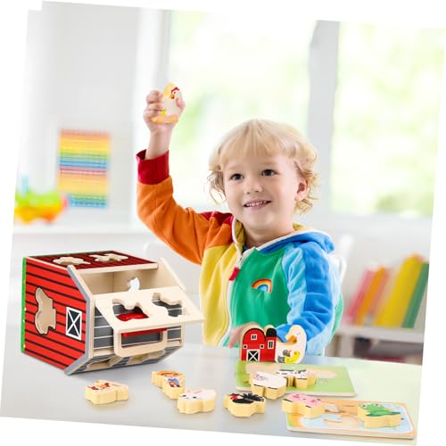 Supvox Holzbauernhof-spielset mit Tieren Montessori Lernspielzeug für Kleinkinder Jahre Buntes Formensortier-Spiel Sicheres Holzspielzeug für Vorschule und Kognitive Supvox Holzbauernhof-spielset mit Tieren Montessori Lernspielzeug für Kleinkinder Jahre Buntes Formensortier-Spiel Sicheres Holzspielzeug für Vorschule und Kognitive von Supvox
