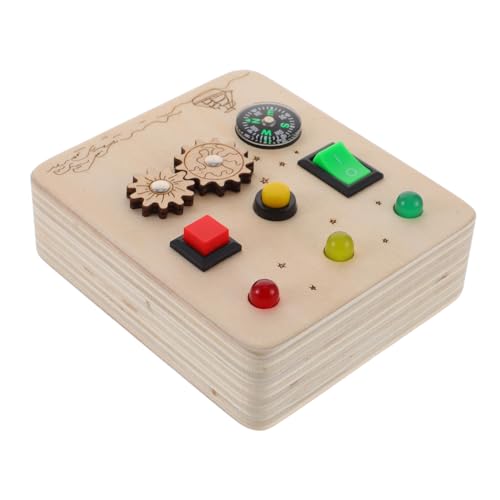 Supvox Montessori Holz Busy Board mit LED Licht und Schaltern Pädagogisches Motorikspielzeug für Kleinkinder Lernspielzeug zur Farberkennung und Feinmotorikförderung Supvox Montessori Holz Busy Board mit LED Licht und Schaltern Pädagogisches Motorikspielzeug für Kleinkinder Lernspielzeug zur Farberkennung und Feinmotorikförderung von Supvox
