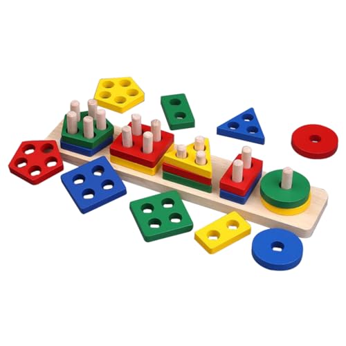 Supvox Montessori Holz Steckspiel für Junge Mädchen Ab Jahr Farbiges Sortierspielzeug Farben und Formenerkennung Motorischen Fähigkeiten und Kognitiver Entwicklung Supvox Montessori Holz Steckspiel für Junge Mädchen Ab Jahr Farbiges Sortierspielzeug Farben und Formenerkennung Motorischen Fähigkeiten und Kognitiver Entwicklung von Supvox