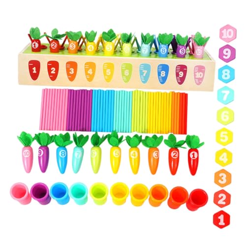 Supvox Montessori Holzspielzeug Karotten Zahlen Sortierspiel für Kleinkinder Ab Jahr Buntes Lernspiel Kognition Aufmerksamkeit und Feinmotorik Sicher und Langlebig Supvox Montessori Holzspielzeug Karotten Zahlen Sortierspiel für Kleinkinder Ab Jahr Buntes Lernspiel Kognition Aufmerksamkeit und Feinmotorik Sicher und Langlebig von Supvox
