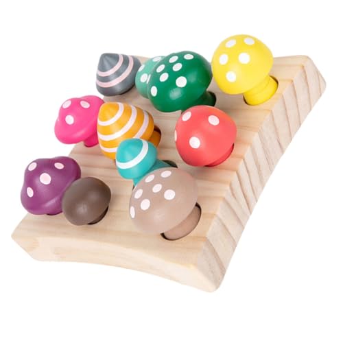 Supvox Montessori Holzspielzeug für Kleinkinder Lernspielzeug zur Formensortierung Zahlenzuordnung und Pilzernte Pädagogisches aus Sicherem Holz für Vorschulkinder Supvox Montessori Holzspielzeug für Kleinkinder Lernspielzeug zur Formensortierung Zahlenzuordnung und Pilzernte Pädagogisches aus Sicherem Holz für Vorschulkinder von Supvox