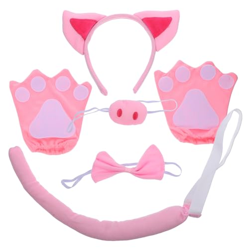 Supvox Pig Ear Hairband mit Schweinenase und Rosa Handschuhen Bequemes Cosplay accessoire für Halloween Karneval Party und Bühnenauftritte Tierkostüm Zubehör Supvox Pig Ear Hairband mit Schweinenase und Rosa Handschuhen Bequemes Cosplay accessoire für Halloween Karneval Party und Bühnenauftritte Tierkostüm Zubehör von Supvox