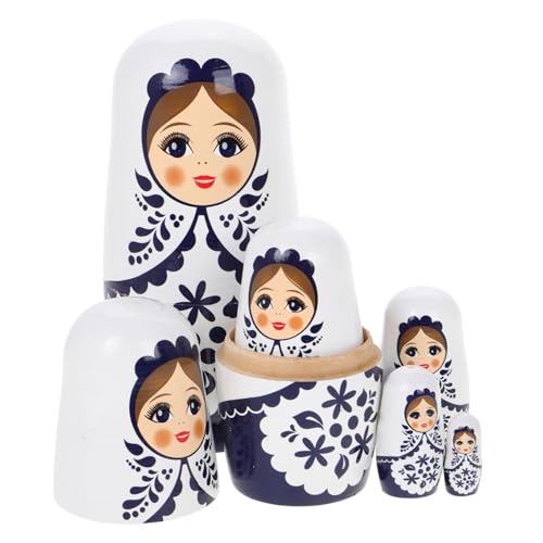 Supvox Russische Matroschka Puppen Holzset für Schichtiges Traditionelles Nestspielzeug DIY Bastelset für Mädchen Holzspielzeug Kulturelle Dekoration Supvox Russische Matroschka Puppen Holzset für Schichtiges Traditionelles Nestspielzeug DIY Bastelset für Mädchen Holzspielzeug Kulturelle Dekoration von Supvox