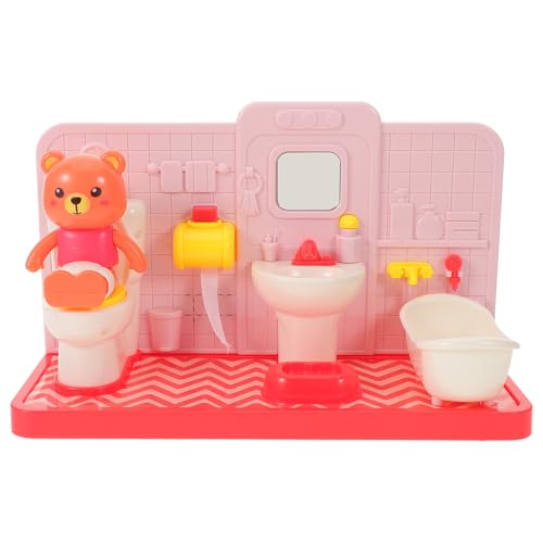 Supvox Töpfchen-Trainingsspielzeug | Mini-Toiletten-Spielset | Toilettenspielzeug | 3-in-1-Badmöbelset für frühes Lernen | Lustiges Toilettenpuppen-Zubehör Supvox Töpfchen-Trainingsspielzeug | Mini-Toiletten-Spielset | Toilettenspielzeug | 3-in-1-Badmöbelset für frühes Lernen | Lustiges Toilettenpuppen-Zubehör von Supvox