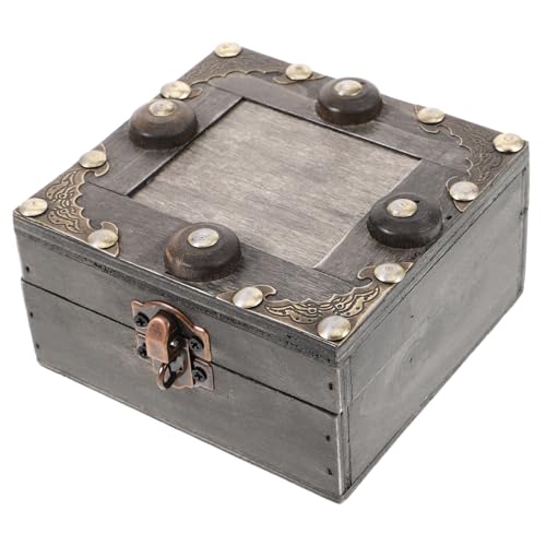 Supvox Vintage Schmuckbox Für Tarotkarten Und Schmuck Elegante Aufbewahrungsbox Mit Schloss Kleine Schmuckaufbewahrung Für Ringe Und Accessoires Dekorative Truhe Für Sammlerstücke von Supvox