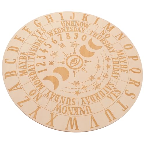 Supvox Wahrsagetafel aus Holz mit Kreativem Muster Glatte Oberfläche für Wicca Altar Meditations und Pendelbrett Vielseitiges Divination Tool für Zuhause Party und Anfänger Supvox Wahrsagetafel aus Holz mit Kreativem Muster Glatte Oberfläche für Wicca Altar Meditations und Pendelbrett Vielseitiges Divination Tool für Zuhause Party und Anfänger von Supvox
