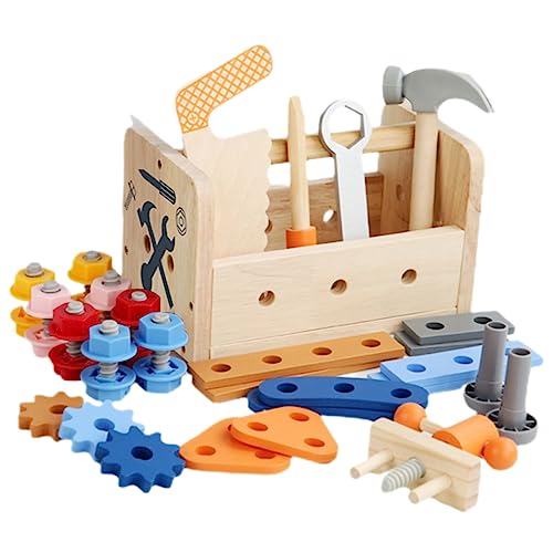 Supvox Werkzeugkasten Set aus Holz Pädagogisches für Jungen und Mädchen Realistisches Werkzeugspielzeug Handfertigkeiten und Kreativität Teiliges Set mit Verschiedenen Werkzeugen Supvox Werkzeugkasten Set aus Holz Pädagogisches für Jungen und Mädchen Realistisches Werkzeugspielzeug Handfertigkeiten und Kreativität Teiliges Set mit Verschiedenen Werkzeugen von Supvox