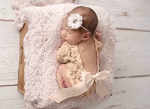 Neugeborenen Baby Fotografie Kostüm - Backless Spitze Strampler Kleidung Set für Fotoshooting - Requisiten Outfits Bekleidung Zubehör, Weiß Neugeborenen Baby Fotografie Kostüm - Backless Spitze Strampler Kleidung Set für Fotoshooting - Requisiten Outfits Bekleidung Zubehör, Weiß von Surakey