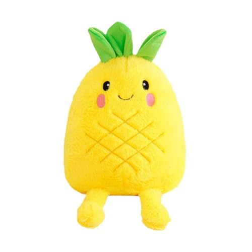 Regenbogen Ananas Kuscheltier, 35cm Ananas Plüsch Kissen, Nette Ananas Plüschtier Puppe Gefüllte Plüsch Ananas Softpuppe Stofftier Obst Puppe Spielzeug für Kinder Weihnachtsgeburtstag Geschenke von Surakey