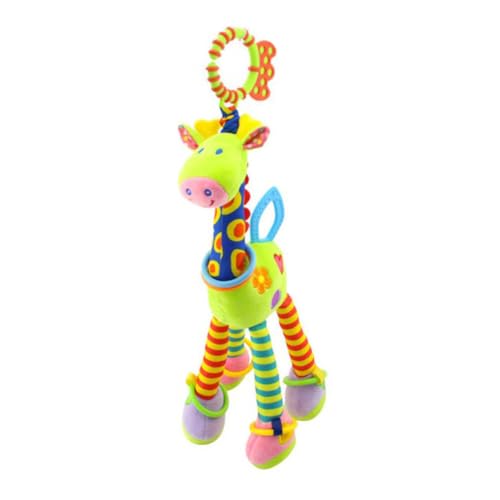 Surakey Kinderwagen Spielzeug Giraffe Hängendes Rasselspielzeug Baby Spielzeug mit Windspielen,Autositz Krippe Plüsch Giraffe Tier Aktivitäts Spielzeug Geschenk für Neugeborene 0,3,6,9,12,36 Monate von Surakey