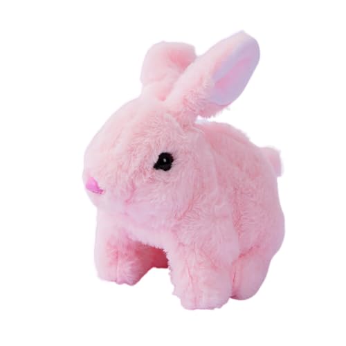 Surakey Ostern Hase Plüschtier, Interaktives Haustier Kaninchen Kuscheltier für Kinder Stofftier Schmusetier mit Gehen,Bellen, Elektronisches Haustier Hase Plush Spielzeug Für Kinder Mädchen Jungen von Surakey