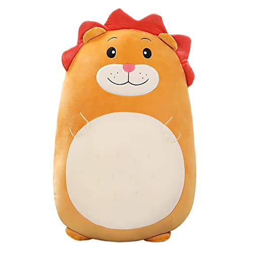 Surakey Plüschtier Löwe Stofftier Kawaii Löwe Langes Kissen,Löwe Kuscheltier Plüschkissen,Löwe Plüschtier Cartoon Puppe Gefüllte Plüsch Kissen Spielzeug Geschenk für Kinder Jungen Mädchen von Surakey