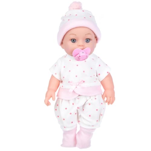 Surakey Reborn Baby Puppe 30 cm Rebirth Babypuppe mit Nippel Vollsilikon Lebensecht Reborn Puppen Realistisches Baby Puppenspielzeug Neugeborenes Baby Puppe für Mädchen und Jungen ab 2 Jahren von Surakey