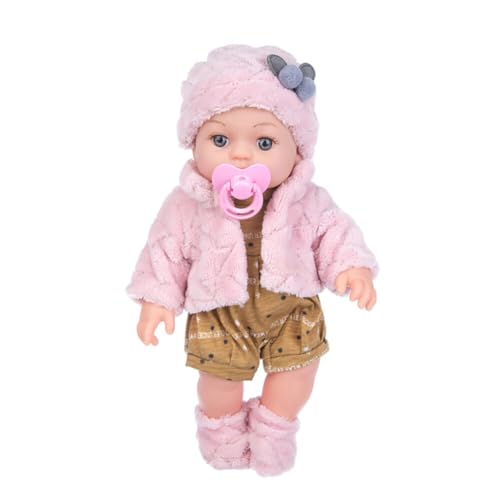 Surakey Reborn Baby Puppe 30 cm Rebirth Babypuppe mit Nippel Vollsilikon Lebensecht Reborn Puppen Realistisches Baby Puppenspielzeug Neugeborenes Baby Puppe für Mädchen und Jungen ab 2 Jahren von Surakey