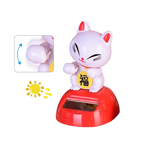 Surakey Solar Wackelfigur Katze,Solarbetriebene Solar Tanzende Spielzeug,Auto Armaturenbrett Dekoration,Solar Tanzende Puppe,Solar Wackel Figur,Wackeldackel fürs Auto Deko Innen Haus Büro von Surakey