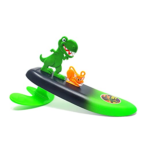 Surfer Dudes Legends & Surfer Pets Wave Powered Mini-Surfer, Haustier- und Surfbrett-Strandspielzeug – Rincon Rex und Santa Cruz von Surfer Dudes