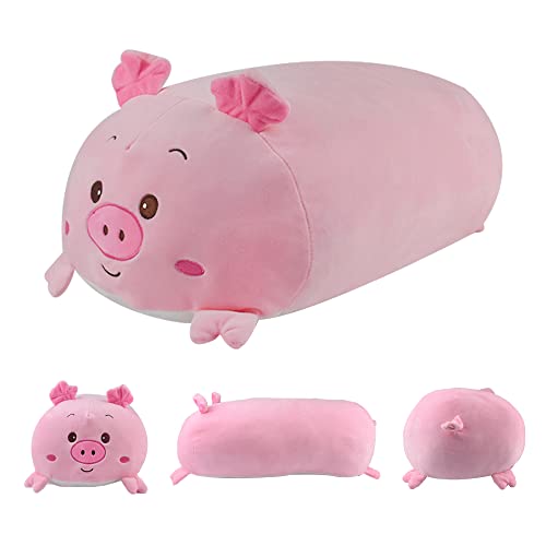 Surplex Schwein Plüschtier Kissen, Plüschtiere Plüsch bequem schlafend Schweinchen Kissen, Kinder Stoffpuppe Jungen und Mädchen Geschenke von Surplex