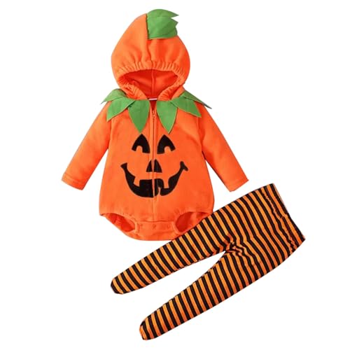 2-Teiliges Set Halloween Kostüm Baby Unisex, Süßes Kürbis kostüm für Babys, Lange Ärmel Baumwolle Baby Halloween costume, Halloween costume für Kleinkinder Von 0-24 Monaten - Faschingskostüm Säugling 2-Teiliges Set Halloween Kostüm Baby Unisex, Süßes Kürbis kostüm für Babys, Lange Ärmel Baumwolle Baby Halloween costume, Halloween costume für Kleinkinder Von 0-24 Monaten - Faschingskostüm Säugling von Surttan