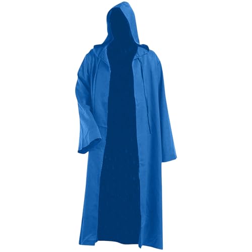 Susenstone Damen Cape Umhang Mit Kapuze Mittelalter Mantel Lang, Mittelalter Umhang Kapuzenumhang, Herren Damen Halloween Umhang mit Kapuze, Cape Erwachsene Unisex Umhang Rope Mantel Karneval Kostüm von Susenstone