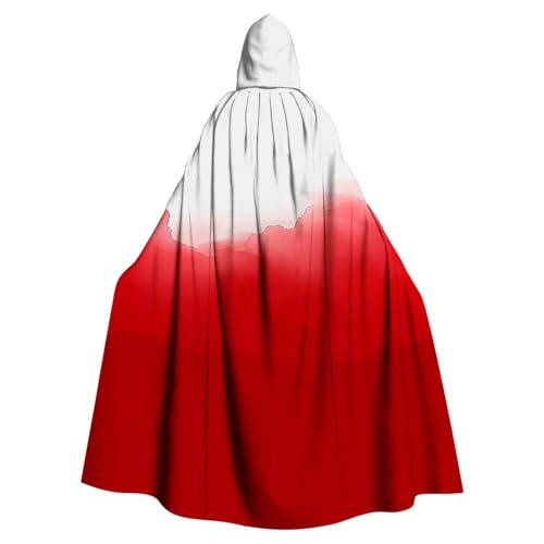 Susenstone Halloween Kostüm Mittelalter Umhang mit Kapuze Damen Herren Unisex Kapuzenumhang Flammendruck Blutspritzer Muster Vampir Umhang Maxi Cape Karneval Blutigem Fasching Cosplay Kleidung von Susenstone