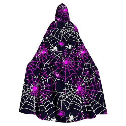 Susenstone Halloween Kostüm Mittelalter Umhang mit Kapuze Damen Herren Unisex Kapuzenumhang Flammendruck Blutspritzer Muster Vampir Umhang Maxi Cape Karneval Blutigem Fasching Cosplay Kleidung von Susenstone