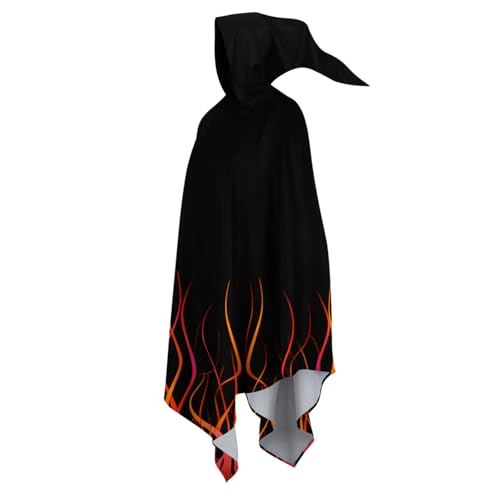 Susenstone Mittelalter Umhang Kurz Halloween Kostüm Mittelalterliche Unisex Vampir Umhang Gothic Cosplay Kostüm, Halloween Bedruckt Umhang mit Kapuze Cape Mantel Umhang Poncho von Susenstone