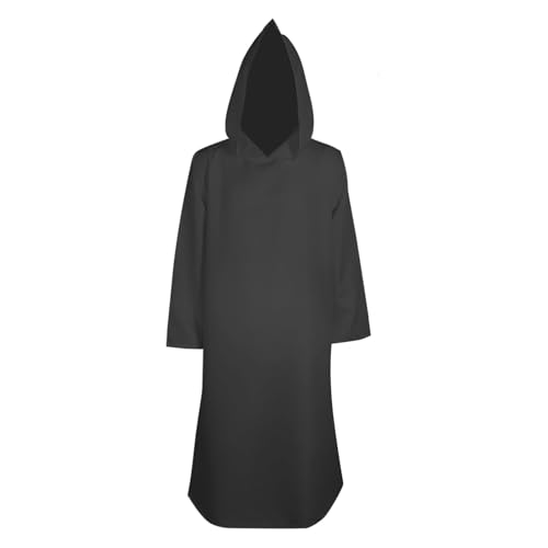 Susenstone Priester Robe Mönch Kostüm Herren mit Kapuze,Herren Kapuzen Robe Gewand Mönchskutte Kostüm Herren Lange Musselin Kapuzenmönch für Halloween,Mittelalterliche,Renaissance,Karneval von Susenstone