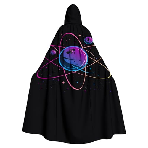 Susenstone Unisex Umhang mit Kapuze Halloween Kostüm Damen Monddruck Vampir Mittelalterliche Umhang Lange Kapuzenumhang Cape Herren Zauberer Umhang Gothic Cosplay Entsetzen Karneval Kostüm Sale von Susenstone