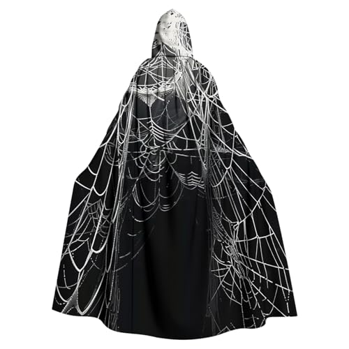 Susenstone Vampir Umhang mit Kapuze,Unisex Lange Kapuzenumhang Cape Umhang Halloween Kostüm Damen Herren Halloween Lustig Neuartiger Druck Mittelalter Umhang Pagan Fasching Cosplay Party von Susenstone