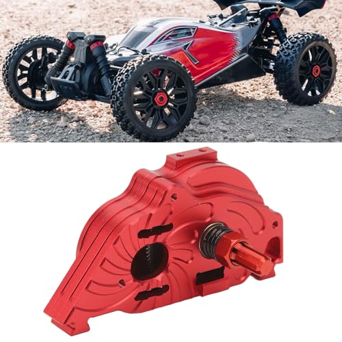 SustVita RC -Getriebeabdeckung, Hochfestigkeit Aluminium -Legierungs -Getriebekasten mit Zahnrad und Ritzel für Arrma Senton Granite Typhon 1/10 RC Car (Rot) von SustVita