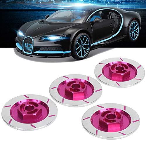 SustVita Simulierte Bremsscheibe, Robustes RC-Zubehör aus Aluminiumlegierung mit MetallRollenn für 1,10 RC-Car, kleine Bremsscheibe aus Aluminiumlegierung (Rosa) von SustVita