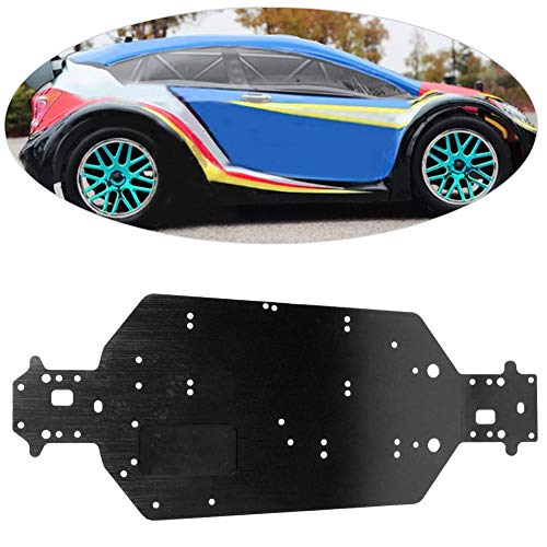 SustVita Wear Resistant Upgrade Chassis, Aluminium -Legierungs -Chassis, Outast und zuverlässig für HSP 94107 94111 94110 94124 RC -Automodell (Schwarz) von SustVita