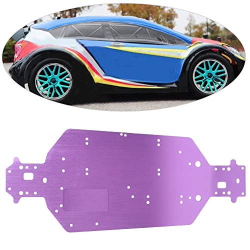 SustVita Wear Resistant Upgrade Chassis, Aluminium -Legierungs -Chassis, Outast und zuverlässig für HSP 94107 94111 94110 94124 RC -Automodell (Violett) von SustVita