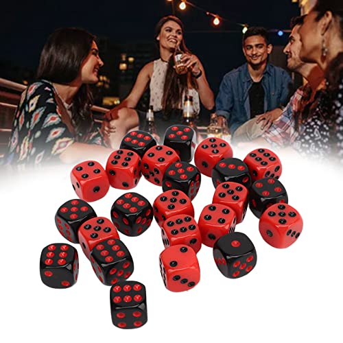 Sustvita Black and Red Plastic Dice, 48pcs 6 -seitige Würfel wetterfestes Tischspiel Würfel für Party Bars Club Brettspiele von SustVita