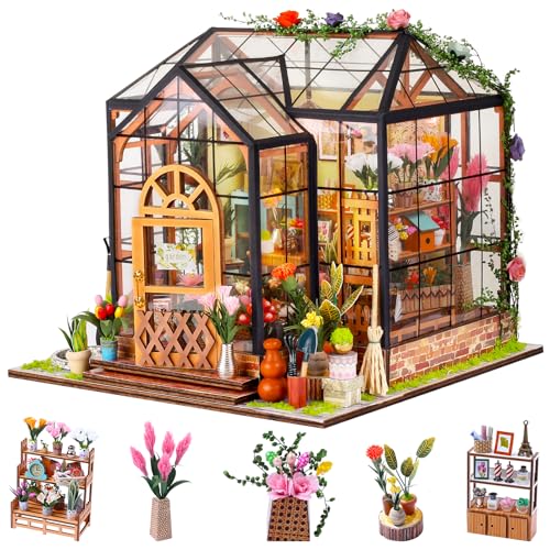 Sutinban Miniaturpuppenhaus -Kit, DIY -Miniaturhaus, Mini -Haus -Kit mit LED -Licht, Mini -Holzpuppenhausspielzeug für Erwachsenengeschenk (Jenny's Garden) von Sutinban