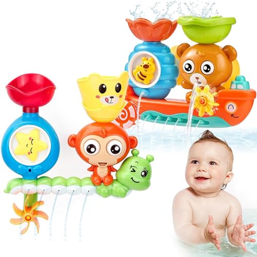 Badewannenspielzeug für Babys,Suuwwn 2 Stück Badespielzeug ,Wasserspielzeug Kinder mit Wasserschaufel,Badewannen Spielzeug,Geburtstagsgeschenk für Mädchen Jungen von Suuwwn
