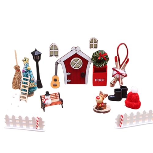 Suxdlan Dollhouse Weihnachtsdekorationen 1 Set 1:12 Skala Simuliertes Puppenhaus Miniaturen DIY-freundlich von Suxdlan