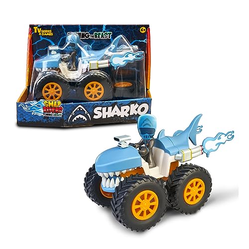 Swap Riders Quad SHARKO Spielzeugfahrzeug Hai mit 1 Figur eines Reiters, über 12 austauschbare Teile, für Jungen und Mädchen ab 4 Jahren, Berühmt (WAP01200) von Swap Riders