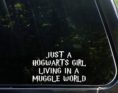 Just A Hogwarts Girl Living in A Muggle World - 6 1/2" x 3 3/4" - Vinyl Die Cut Decal/Bumper Sticker for Windows, Trucks, Cars, Laptops, Macbooks, Etc. Just A Hogwarts Girl Living in A Muggle World - 6 1/2" x 3 3/4" - Vinyl Die Cut Decal/Bumper Sticker for Windows, Trucks, Cars, Laptops, Macbooks, Etc. von Sweet Tea Decals