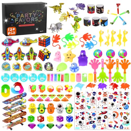 Kindergeburtstag Mitgebsel Set, 120pcs Kindergeburtstag Gastgeschenke, Party Mitgebsel Kindergeburtstag, Spielzeug FüR Kinder Partybeutelfüller Give Aways Kindergeburtstag für Mädchen Jungen von Sweetone