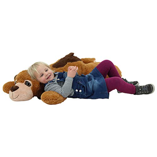 Sweety Toys 10196 Hund BENJI Plüschhund Kuschelhund liegend XXL Riesen Teddy BRAUN 100 cm von Sweety Toys