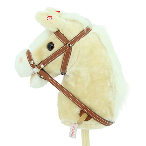 Sweety Toys 10530 Steckenpferd Hobby Horse Champagne mit Funktion Gewieher und Galoppgeräusch von Sweety Toys