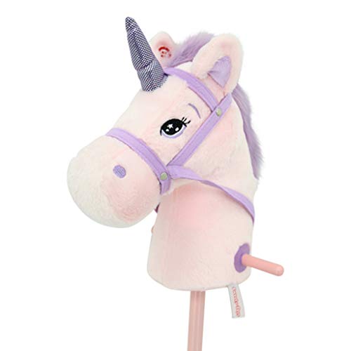 Sweety Toys 10547 Einhorn Steckenpferd Pink Rosa mit Funktion Gewieher und Galoppgeräusch von Sweety Toys