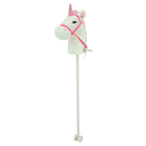 Sweety Toys 10554 Einhorn Steckenpferd Weiss mit Funktion Gewieher und Galoppgeräusch von Sweety Toys