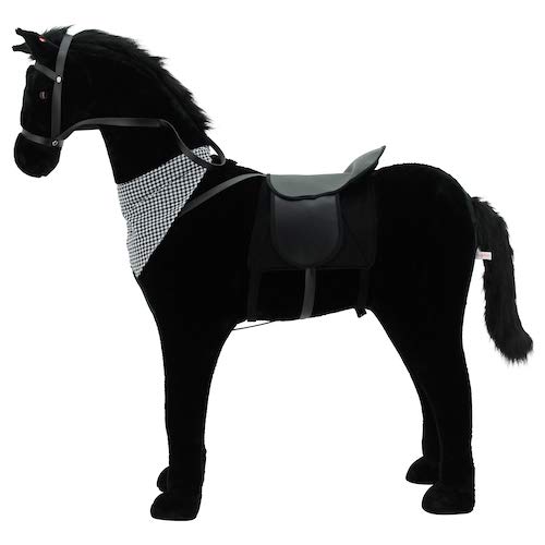 Sweety Toys 11049 Plüsch Pferd Stehpferd Größe 110 cm schwarz von Sweety Toys